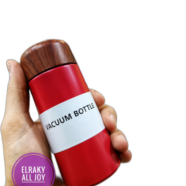 زجاجة حرارية أنيقة بغطاء خشبي   تصميم راقٍ لأيامك